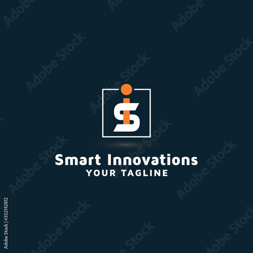 SI vector logo design template inspiration