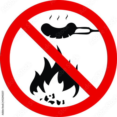 No fire sign camp symbol