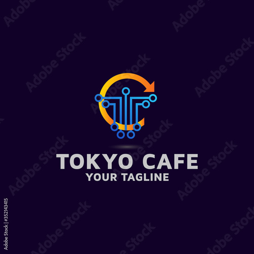 Technology TC logo design template