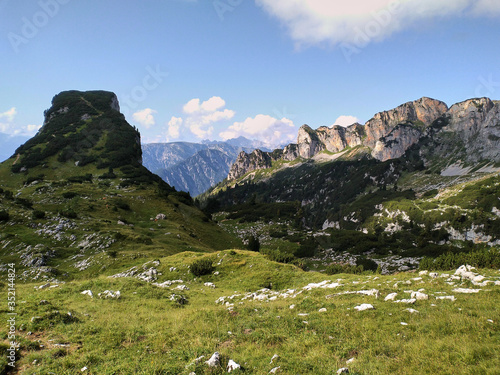 Alpine landscape in the Rofan Mountains in summer, Achensee region, Tyrol, Austria