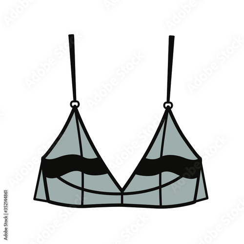 Triangle. Bra. Lingerie. Simple vector illustration.