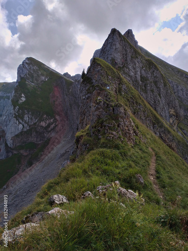 Alpine landscape in the Rofan Mountains in summer, Achensee region, Tyrol, Austria