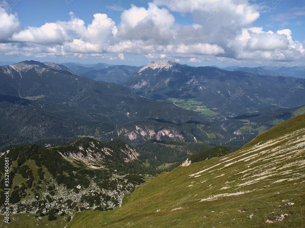 Hiking in the mountains. Austria travel, Achensee Area, Tirol