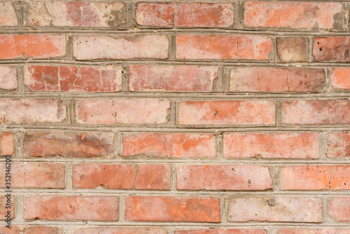 old orange brick wall background
