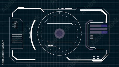 Vector illustrator of a screen of a scanner or targeting technology.