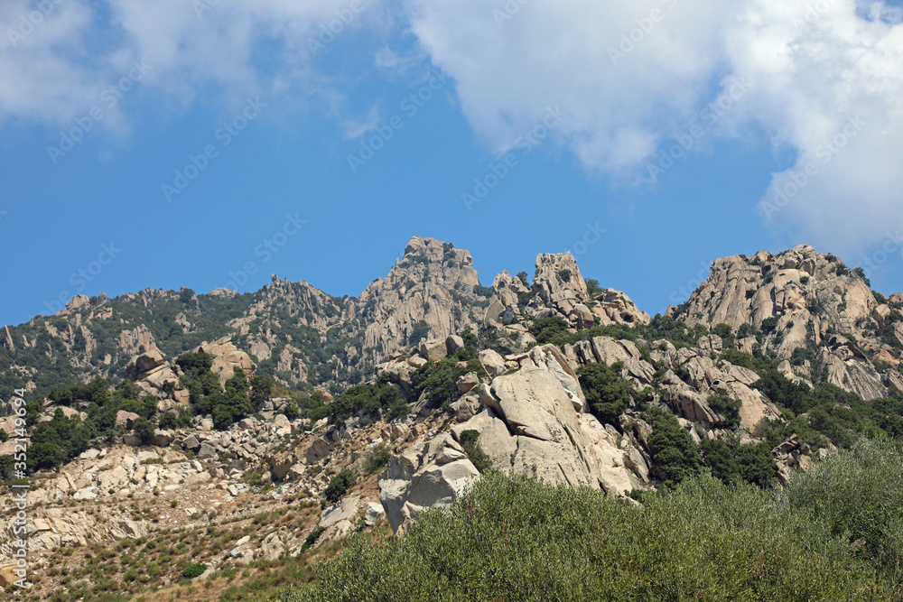barren hill near the French island Corsica