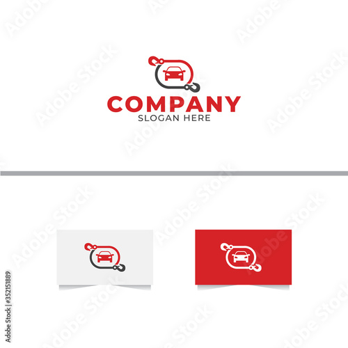 Car Towing Logo Design Vector Template