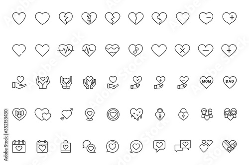 Heart Vector Icons Set