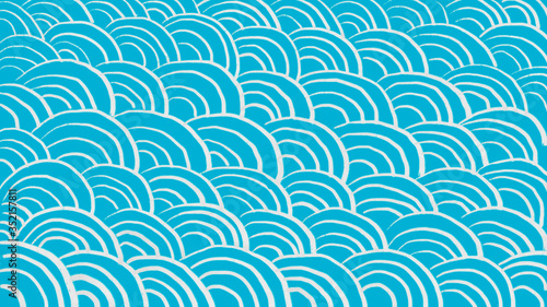 seamless pattern with blue waves background, ilustration