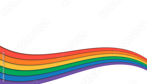 LGBT Pride Month in June. Lesbian Gay Bisexual Transgender. LGBT flag. Rainbow love concept. Poster, card, banner and background. Vector illustration
