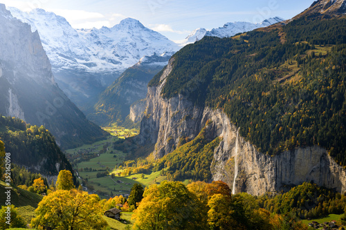 The Lauterbrunnen valley in Switzerland
