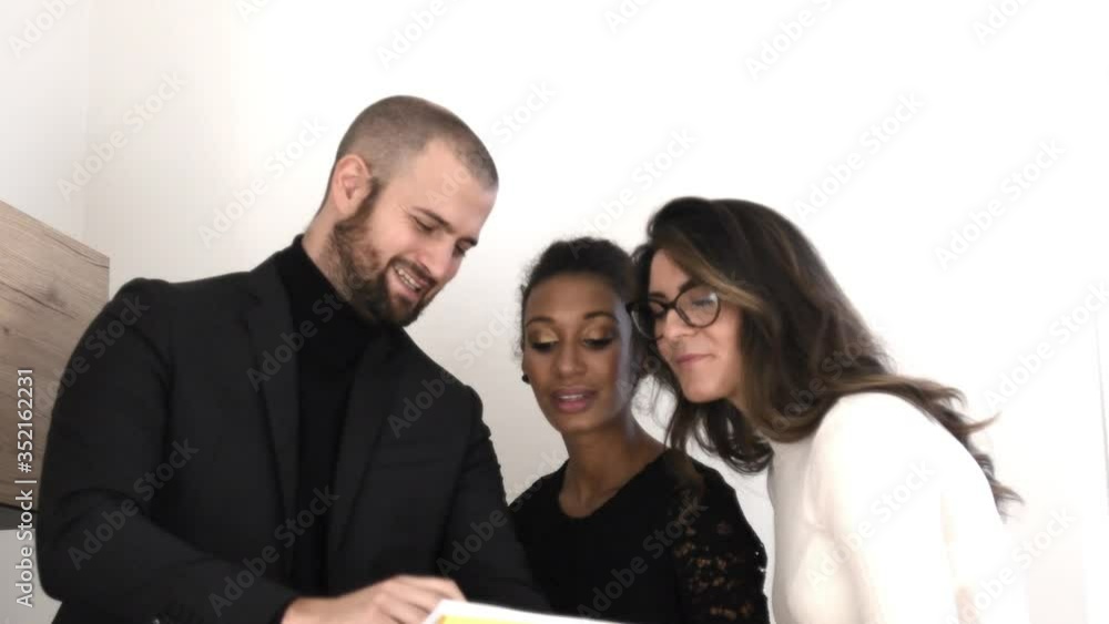 multiethnic business team at work multiethnic business team at work