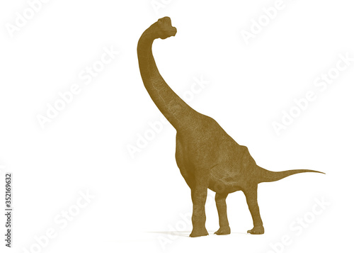 Dinosaur Brachiosaurus isolated on white background