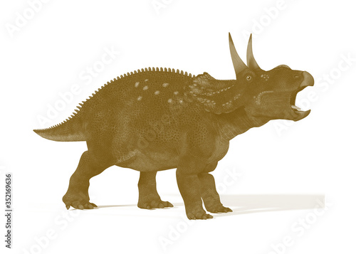 Wallpaper Mural Dinosaur Diceratops isolated on white background Torontodigital.ca