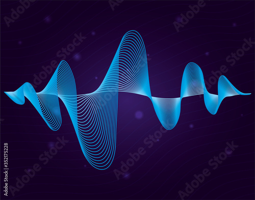 black waves sound purple background