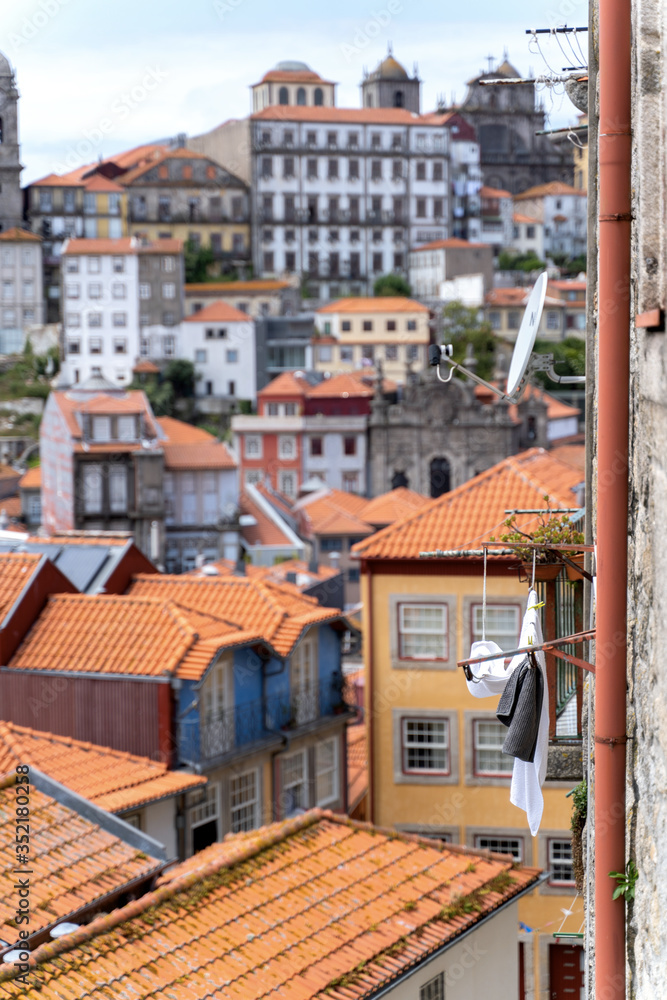 Panorama of the city of Porto in Portugal