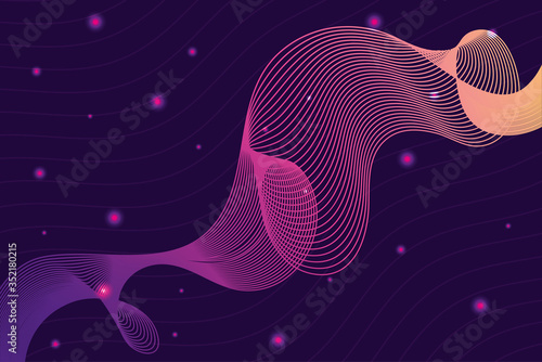 black waves sound purple background