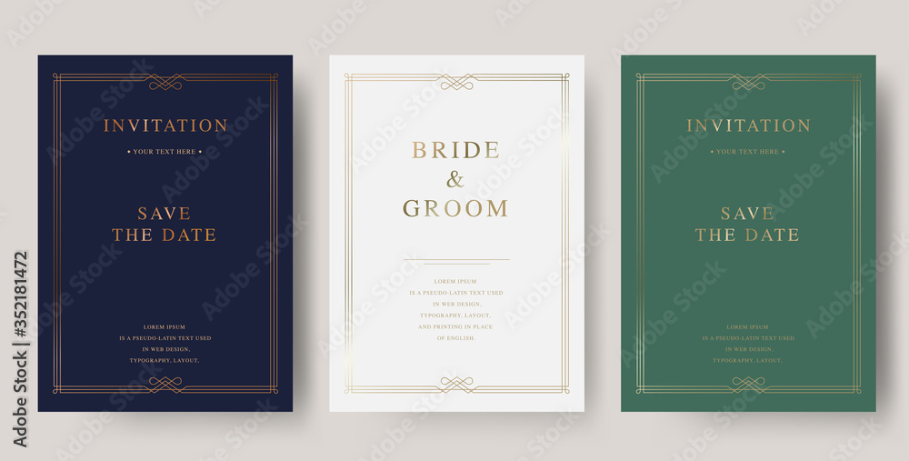 © ersp - Golden luxury vector invitation card