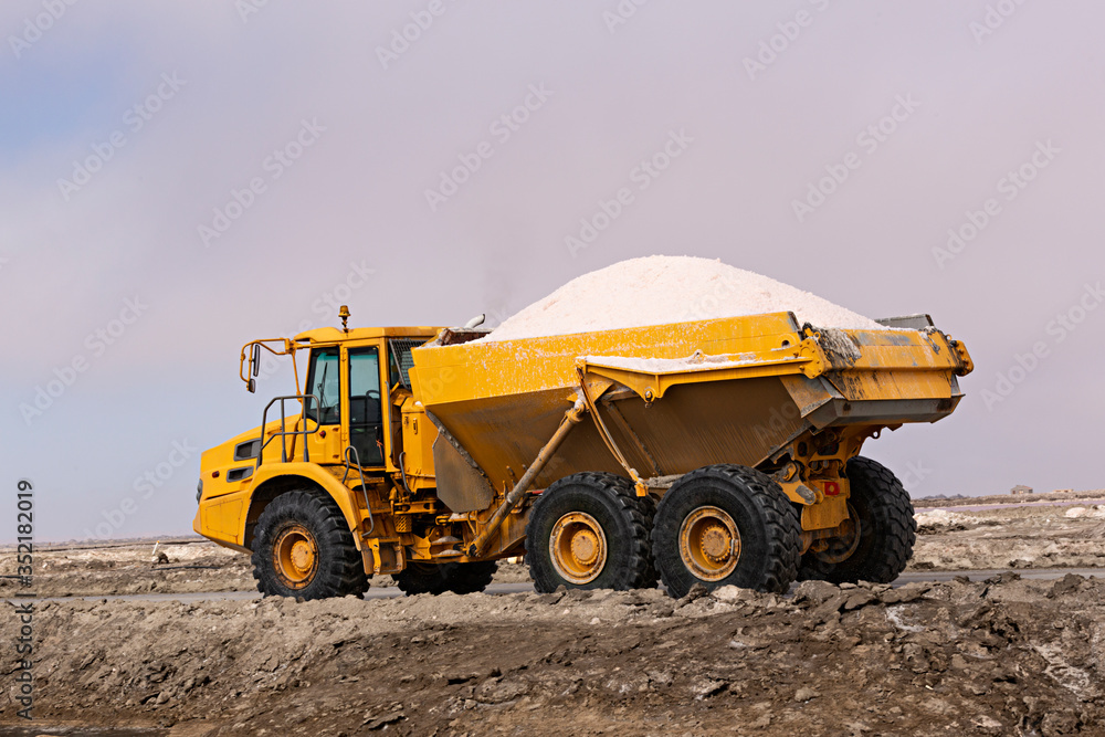 Camión transportando sal.