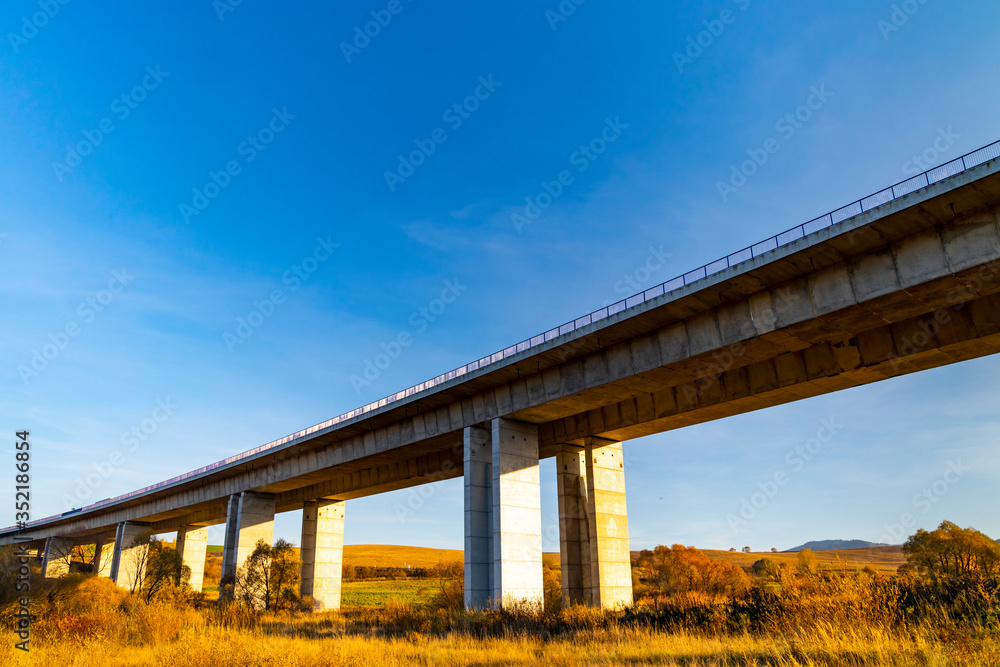 highway under high Tatras in Slovakia highway under high Tatras in Slovakia