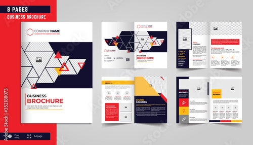 8 Pages Business Brochure Template Design