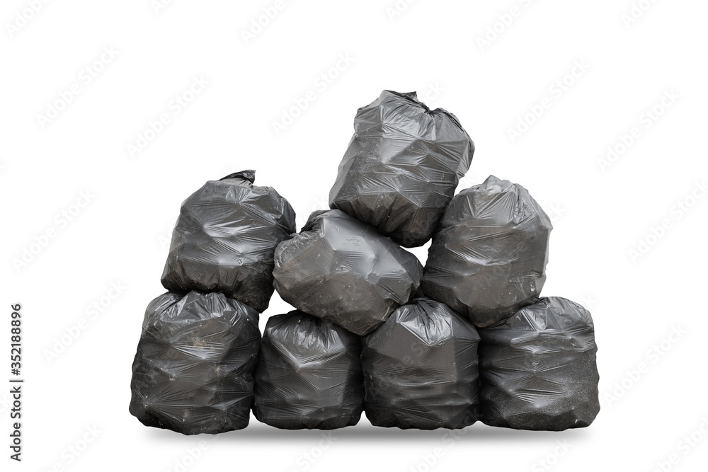 Garbage bag on white background with clipping path. Garbage bag on white background with clipping path.