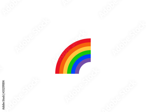 Rainbow vector flat icon. Gay Pride Flag. Isolated rainbow emoji illustration 