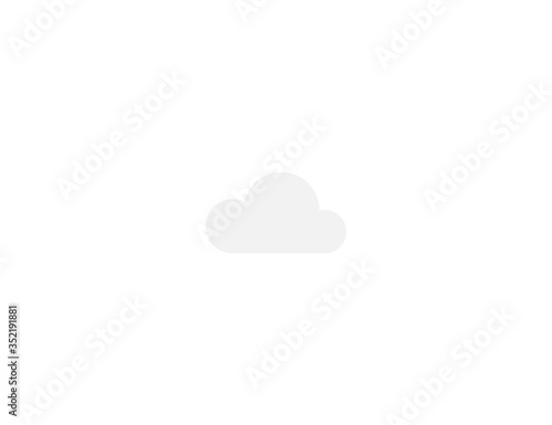 Cloud vector flat icon. Isolated cloud emoji illustration 