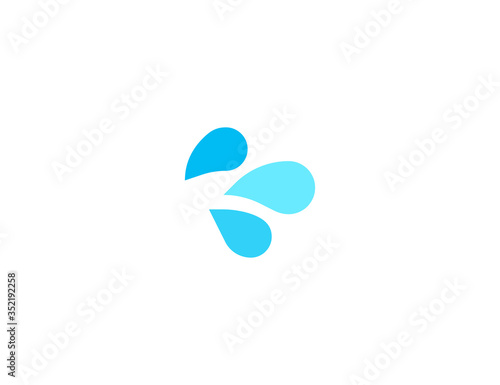 Water Drops Isolated Realistic Vector Icon. Drop Illustration Emoji, Emoticon photo