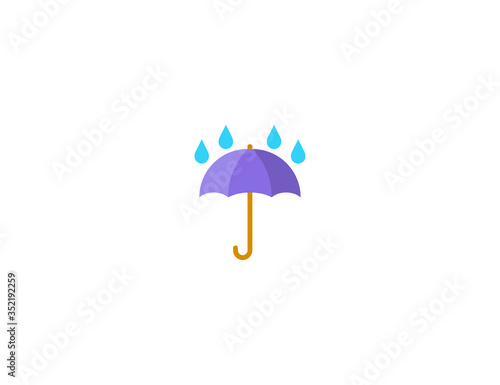 Umbrella vector flat icon. Isolated umbrella emoji illustration 