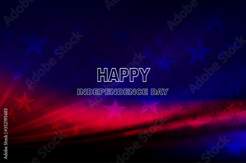 Abstract dark blue and red background with gradient and many stars