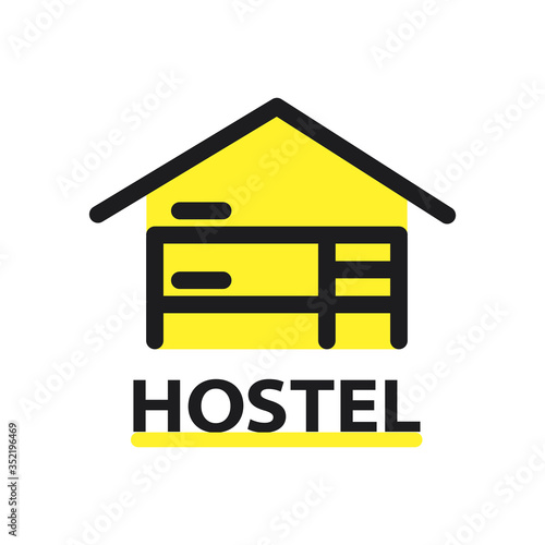 Vector logo of the hostel and hotel