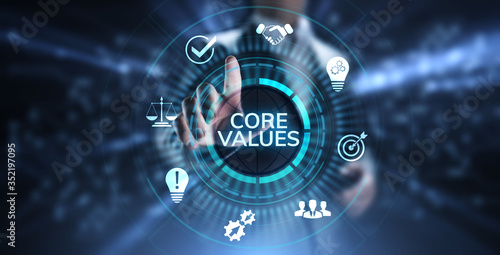 Core values responsibility Company Ethical Business concept.