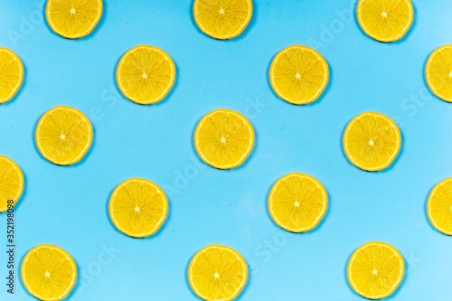 isolated pieces of citrus fruit in the picture 