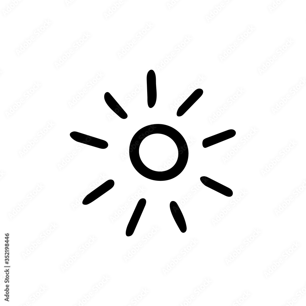 Simple hand drawn floral element isolated on white background. Doodle style. Plants vector illustration. Simple hand drawn floral element isolated on white background. Doodle style. Plants vector illustration.