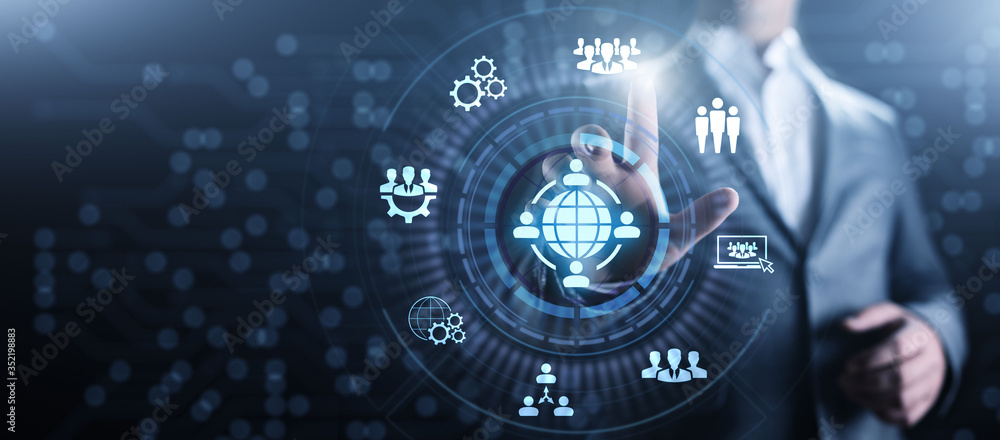 Outsourcing Global Recruitment Business and internet concept. Outsourcing Global Recruitment Business and internet concept.
