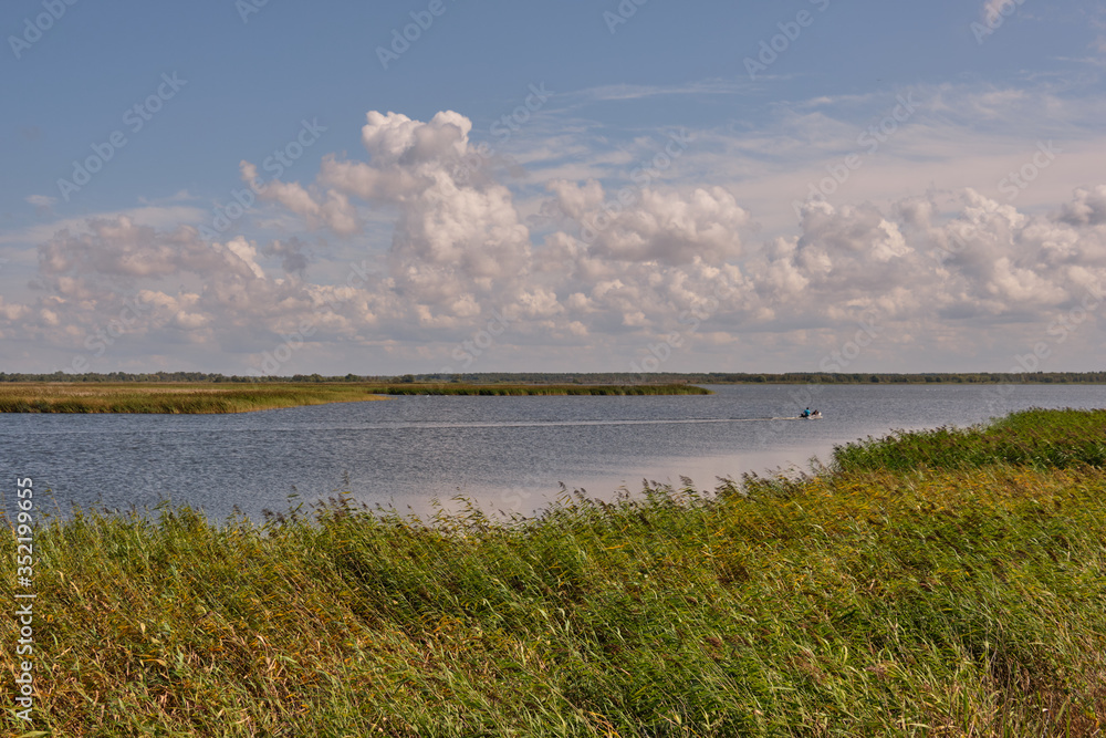 Peaceful Liepaja Lake in summer