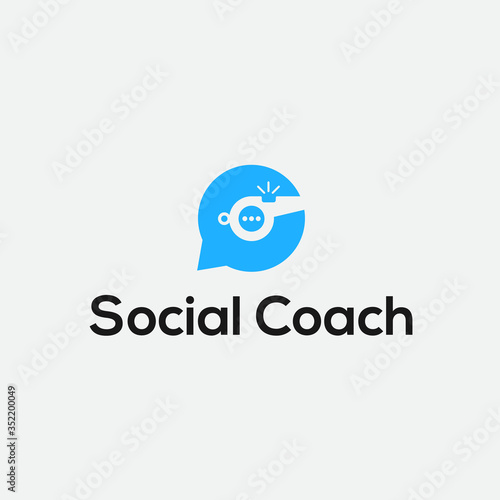 whistle chat logo. whistle icon