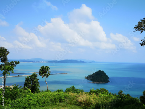 Viewpoint in Thailand.Sea and blue sky.Thailand is undoubtedly one of the best beach destinations in the world.
