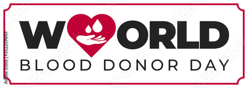 world blood donor day banner background vector illustration