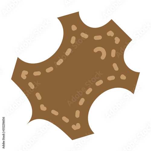 Shoe Maker Patch Vector Color Icon Design, Leather piece concept, Tailoring and Sew Symbol on white background  