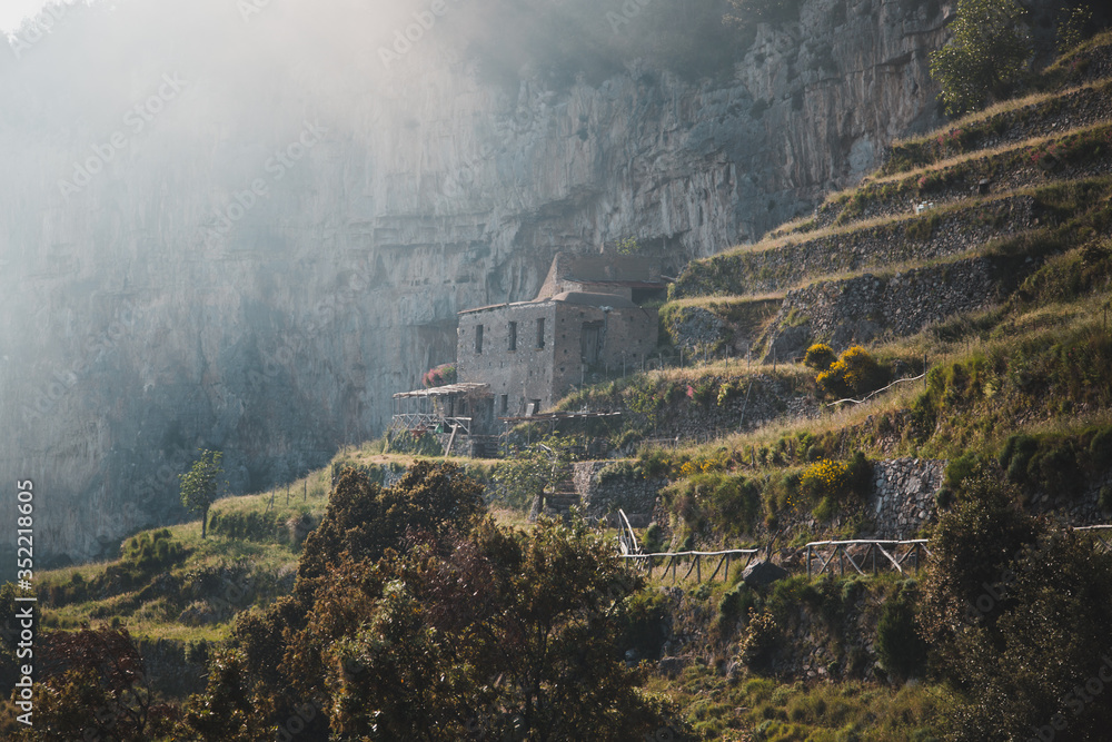 Fototapeta premium Path of the god called Sentiero Degli Dei at Amalfi Coast. Italy