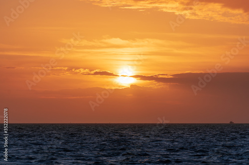 Amazing golden sunset over the sea. © PhotosbyPatrick