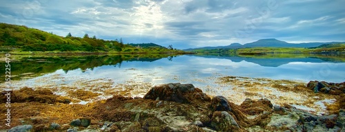 Isle of Skye landscape with lake and forest