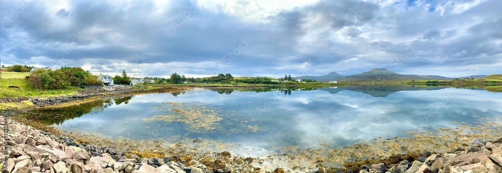 Isle of Skye landscape with lake and forest Isle of Skye landscape with lake and forest