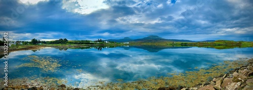 Isle of Skye landscape with lake and forest