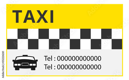 Vector illustration of a taxi business card template
