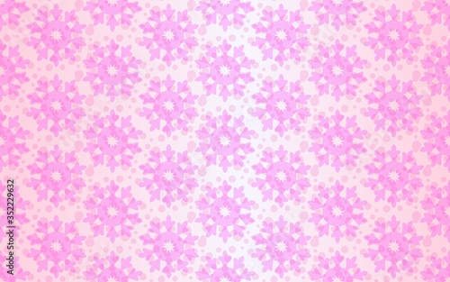 pink floral pattern with round spots on a light mother-of-pearl shiny background. new beautiful design for the site. pop art, flat. cover, print.