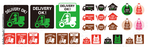 Online delivery service concept, online order tracking, delivery home and office and take away. 
