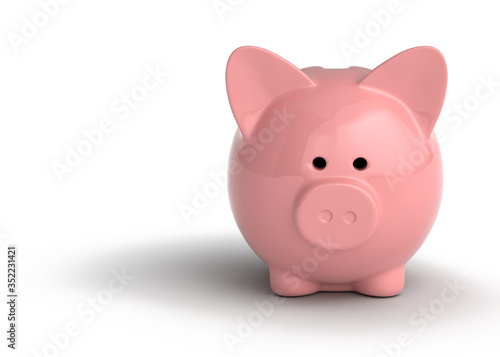 Piggy bank isolated on white
